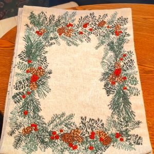 Set of 4 Holiday Themed Fabric Placemats